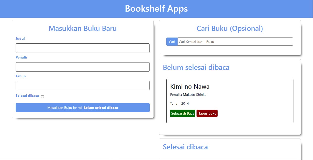 Bookshelf Apps